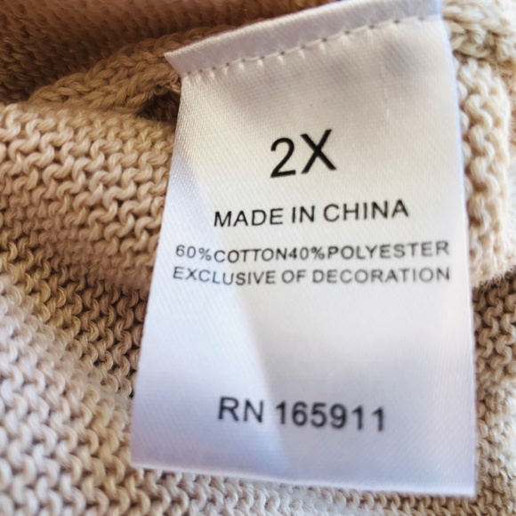 Plus Size 2X Pullover Sweater Beige GRACE AND KARMA Long Sleeves NWOT - Picture 7 of 7